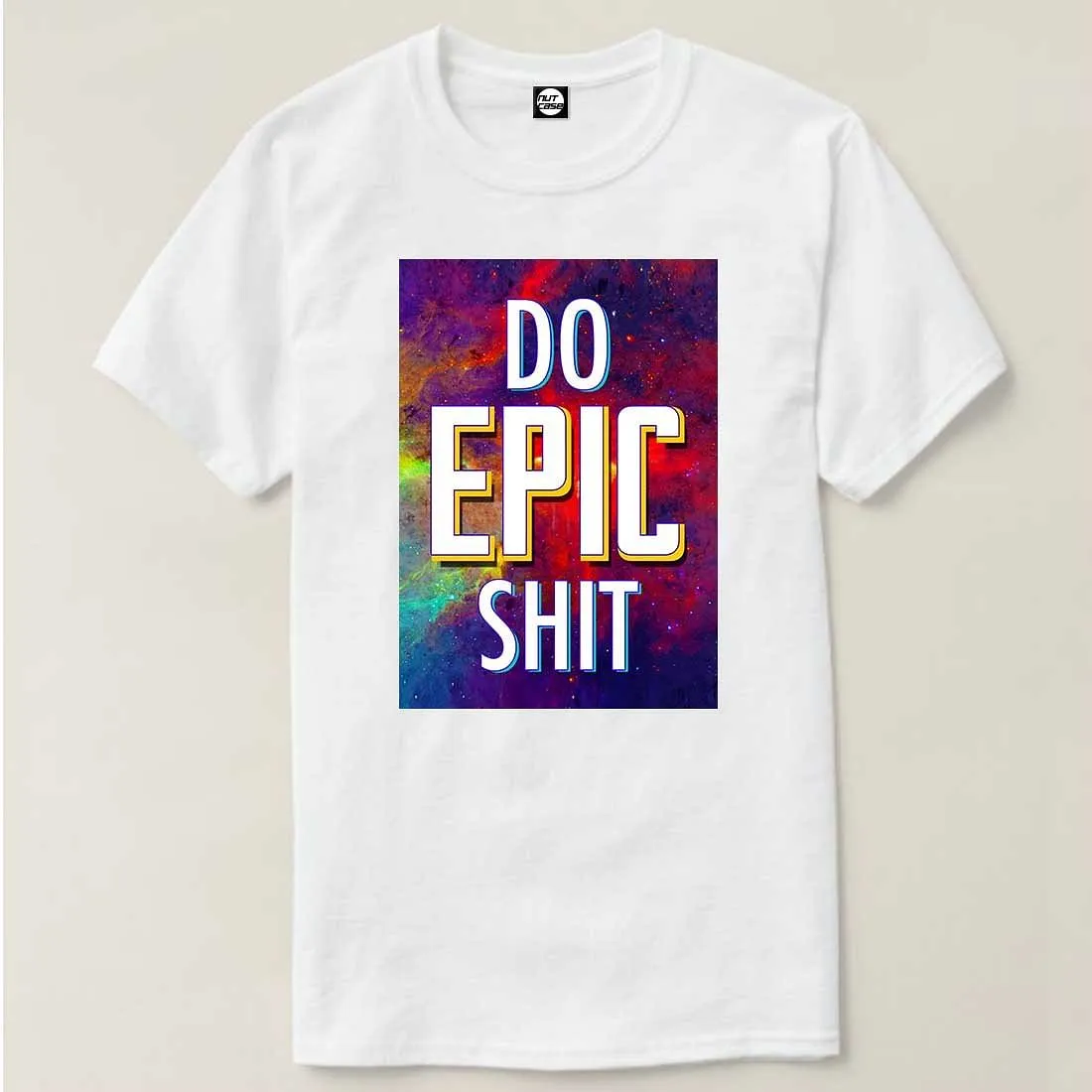 Nutcase Designer Round Neck Men's T-Shirt Wrinkle-Free Poly Cotton Tees - Do Epic Shit