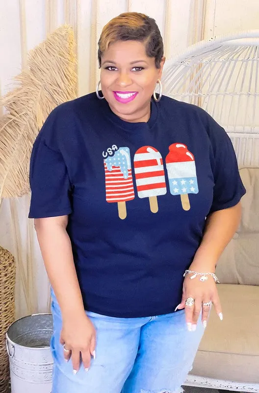 OE: USA Popsicle Patriotic T-Shirt