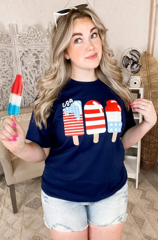 OE: USA Popsicle Patriotic T-Shirt