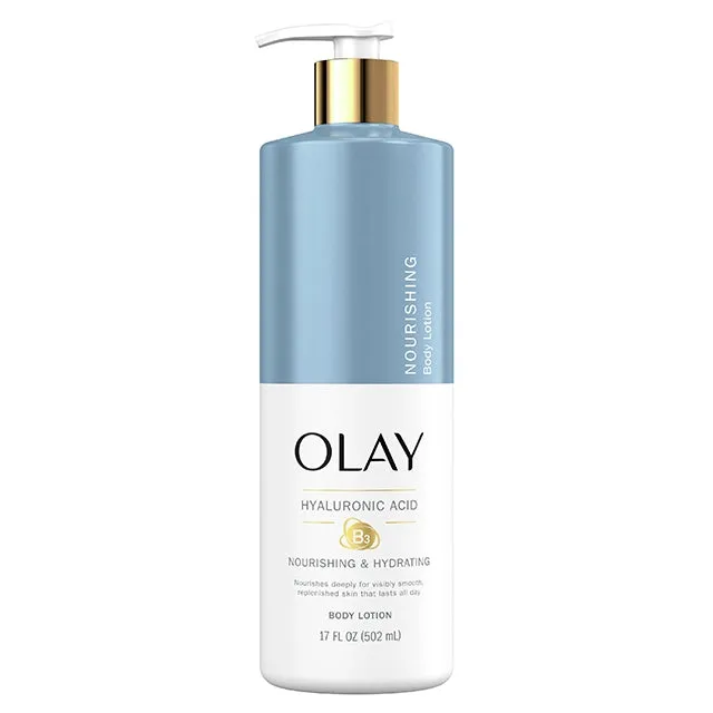 Olay Nourishing & Hydrating Body Lotion with Hyaluronic Acid, 17 Fl Oz