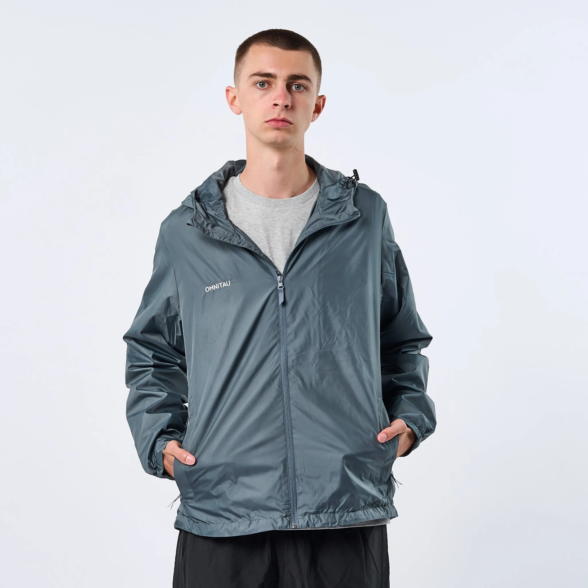 Omnitau Men's Team Sports Recycled Spray Jacket - Metal Grey