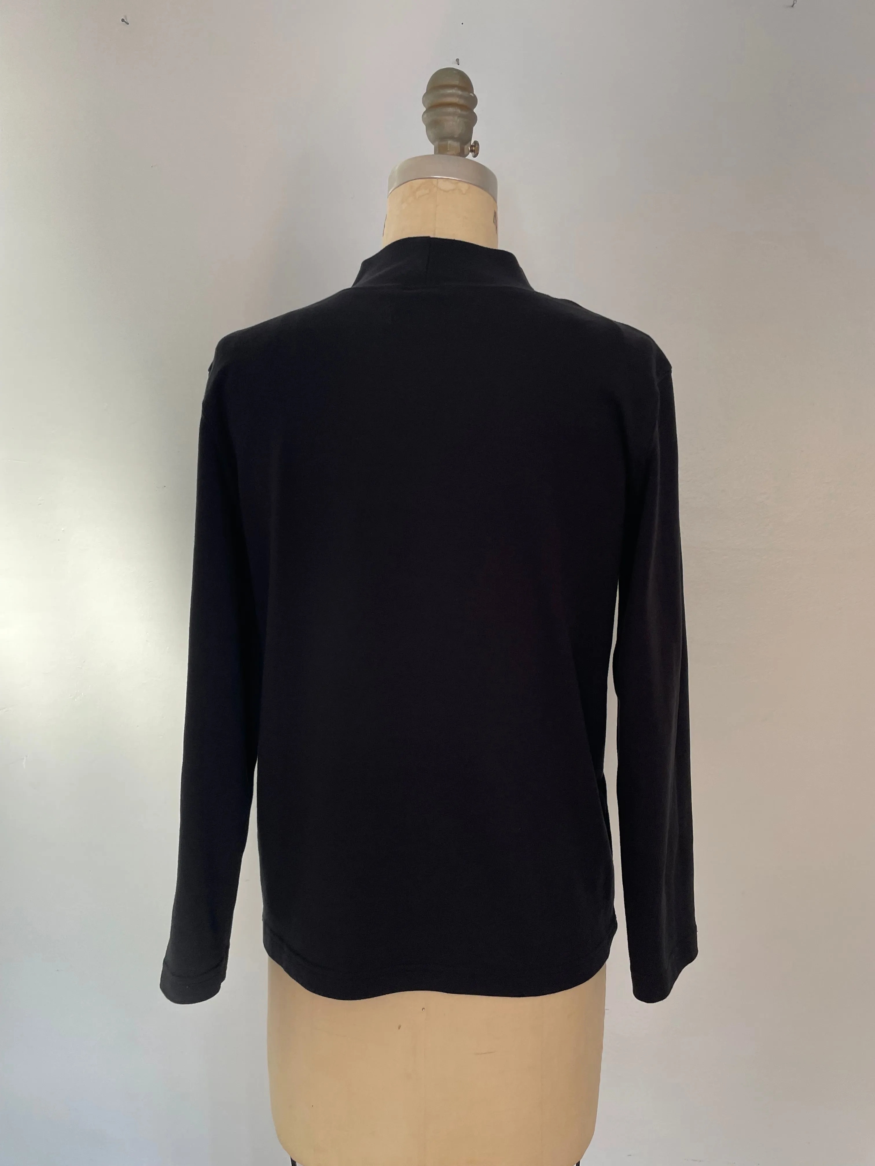 ONE AVAILABLE!!  BLACK LONG SLEEVE HEART CUT OUT TURTLE NECK