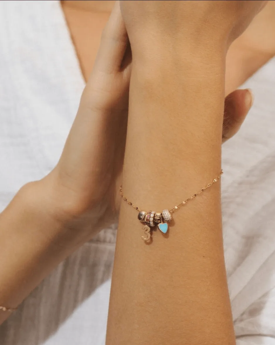 Opal Spacer - 10k Solid Gold