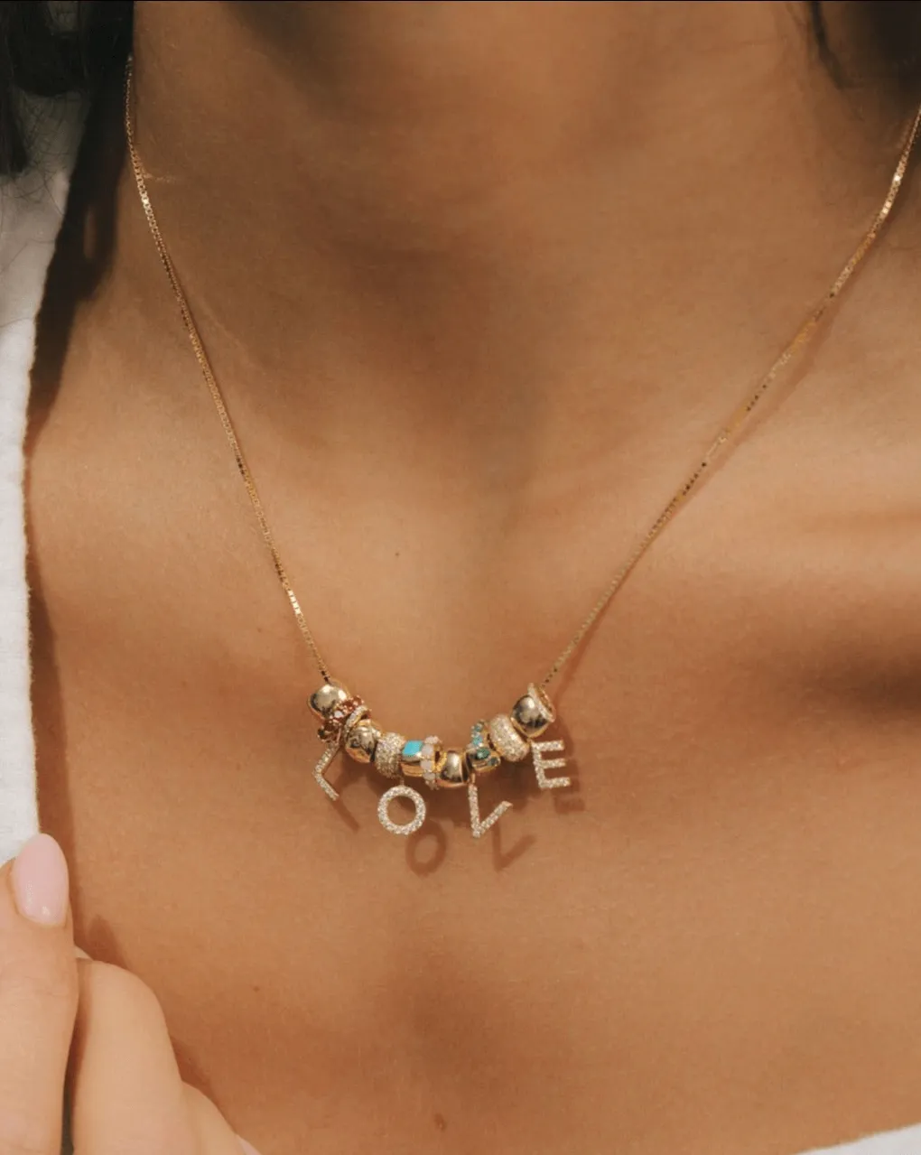 Opal Spacer - 10k Solid Gold