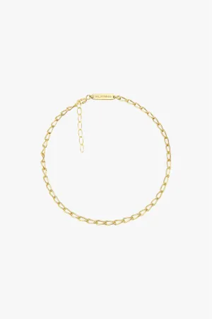 Oval chain anklet gold plated
