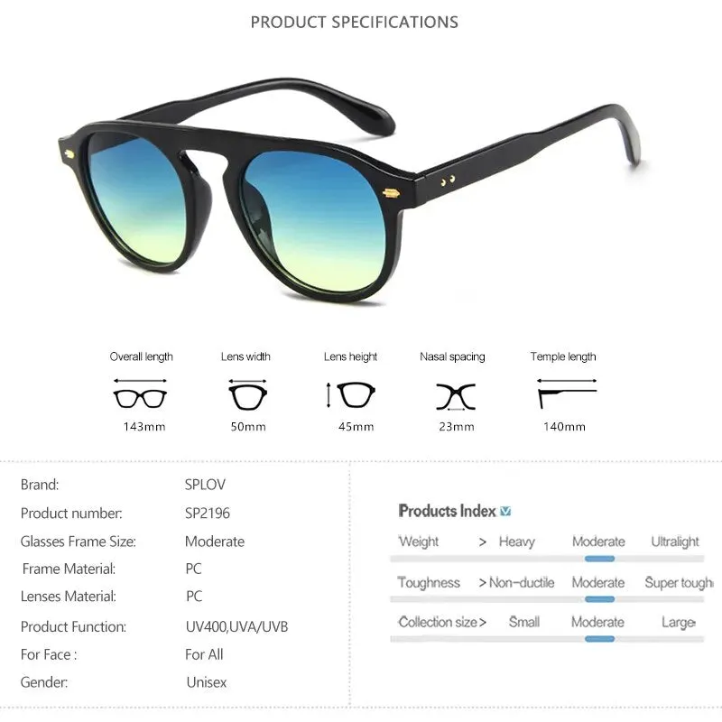 Oval Round Vintage Elegant Sunglasses