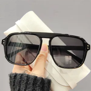 Oversize Black Square Sunglasses