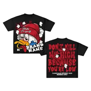 Oversized Black Graphic T-Shirt - Trendy & Comfortable Fit