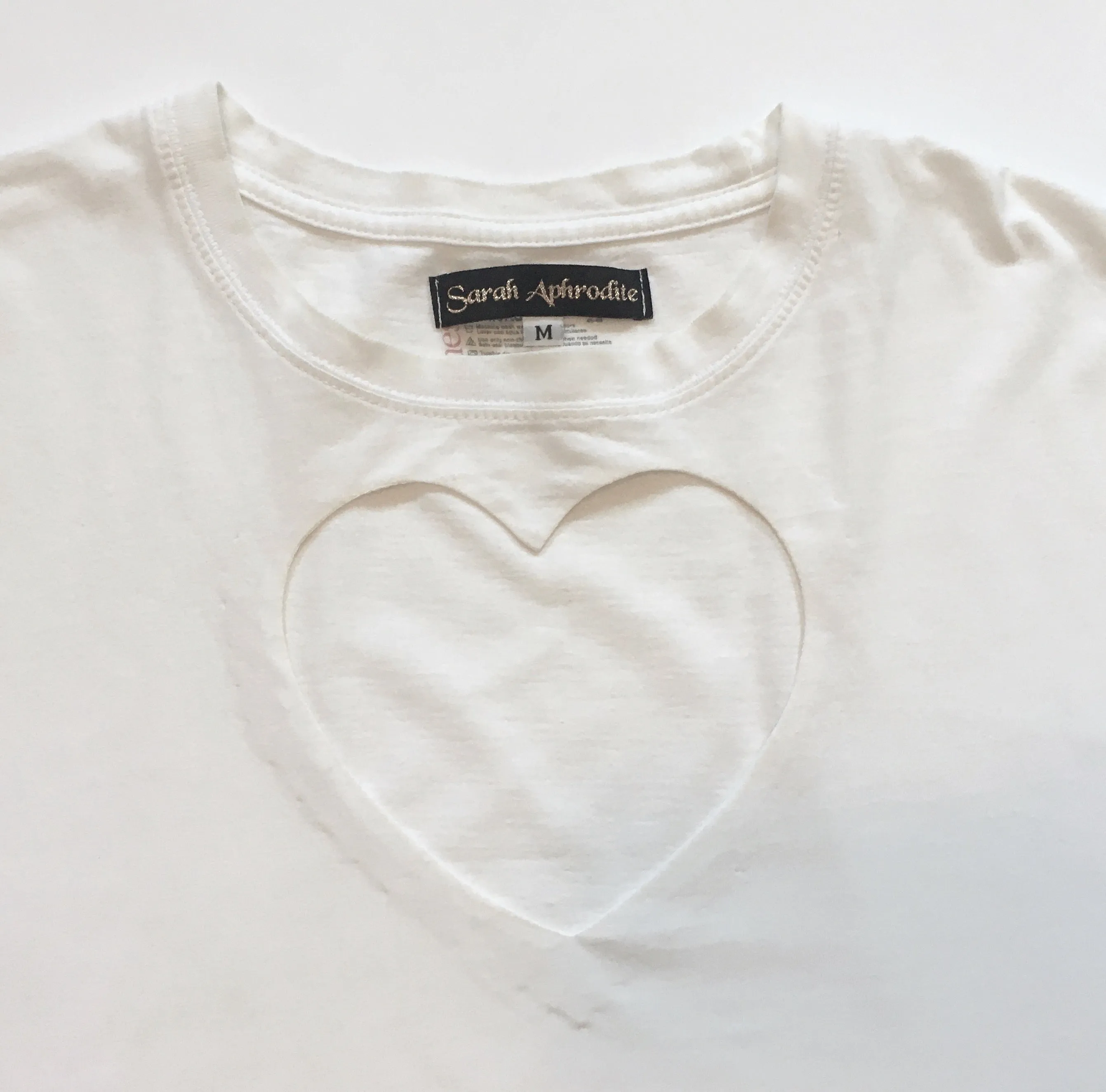 OVERSIZED DOUBLE HEART CUT-OUT TEE