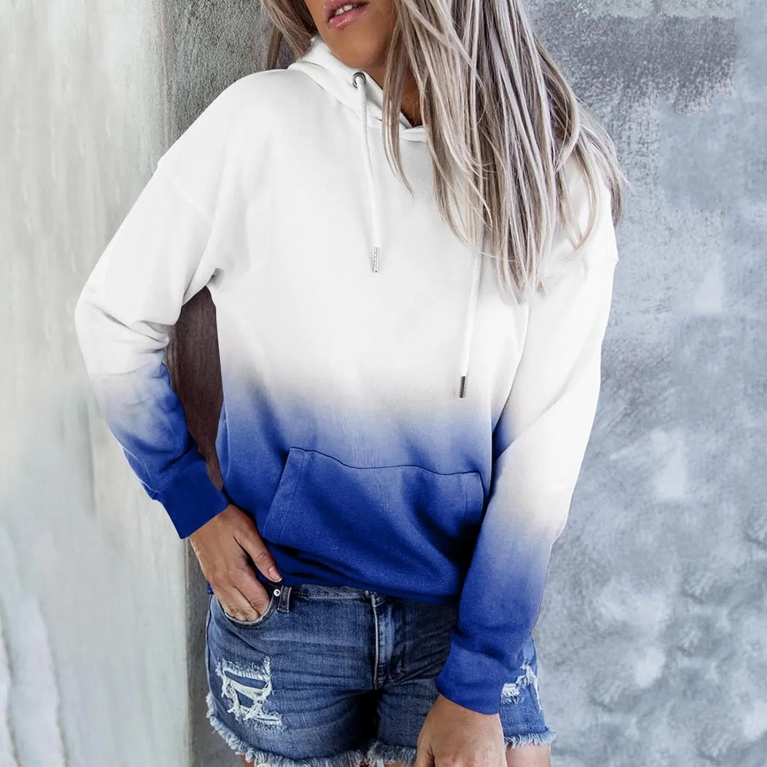 Oversized Hoodies for Women Fashion Long Sleeve Tie Dye Sweatshirts 2024 Fall Preppy Pullover with Pockets