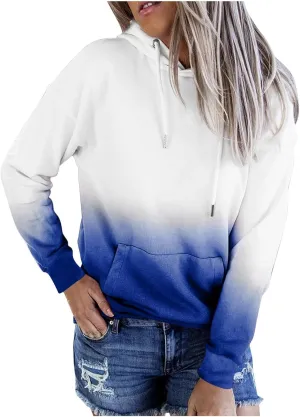 Oversized Hoodies for Women Fashion Long Sleeve Tie Dye Sweatshirts 2024 Fall Preppy Pullover with Pockets