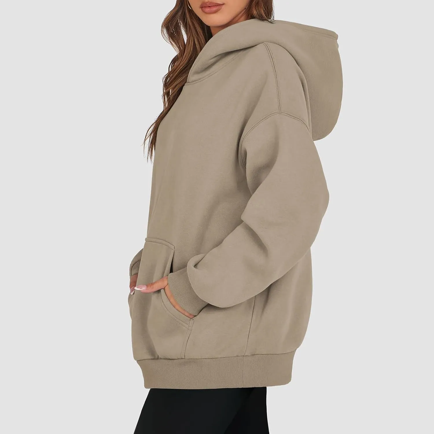 Oversized Hoodies for Women Fleece Plus Size Sweatshirts with Pocket Casual Pullover Tops Fall Winter Outfits