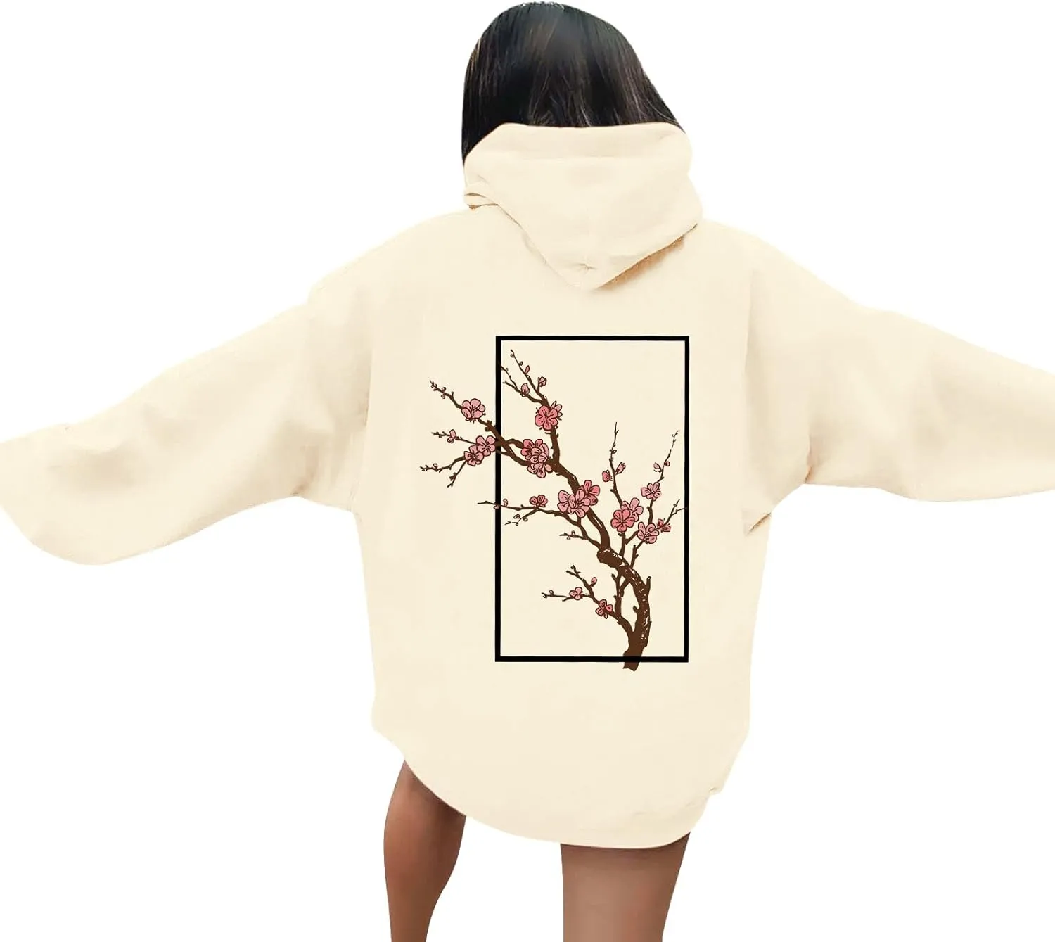 Oversized Hoodies for Women Plus Size Casual Graphic Sweatshirts Y2K Trendy Fall Pullover Top Teen Girls Cute Clothes