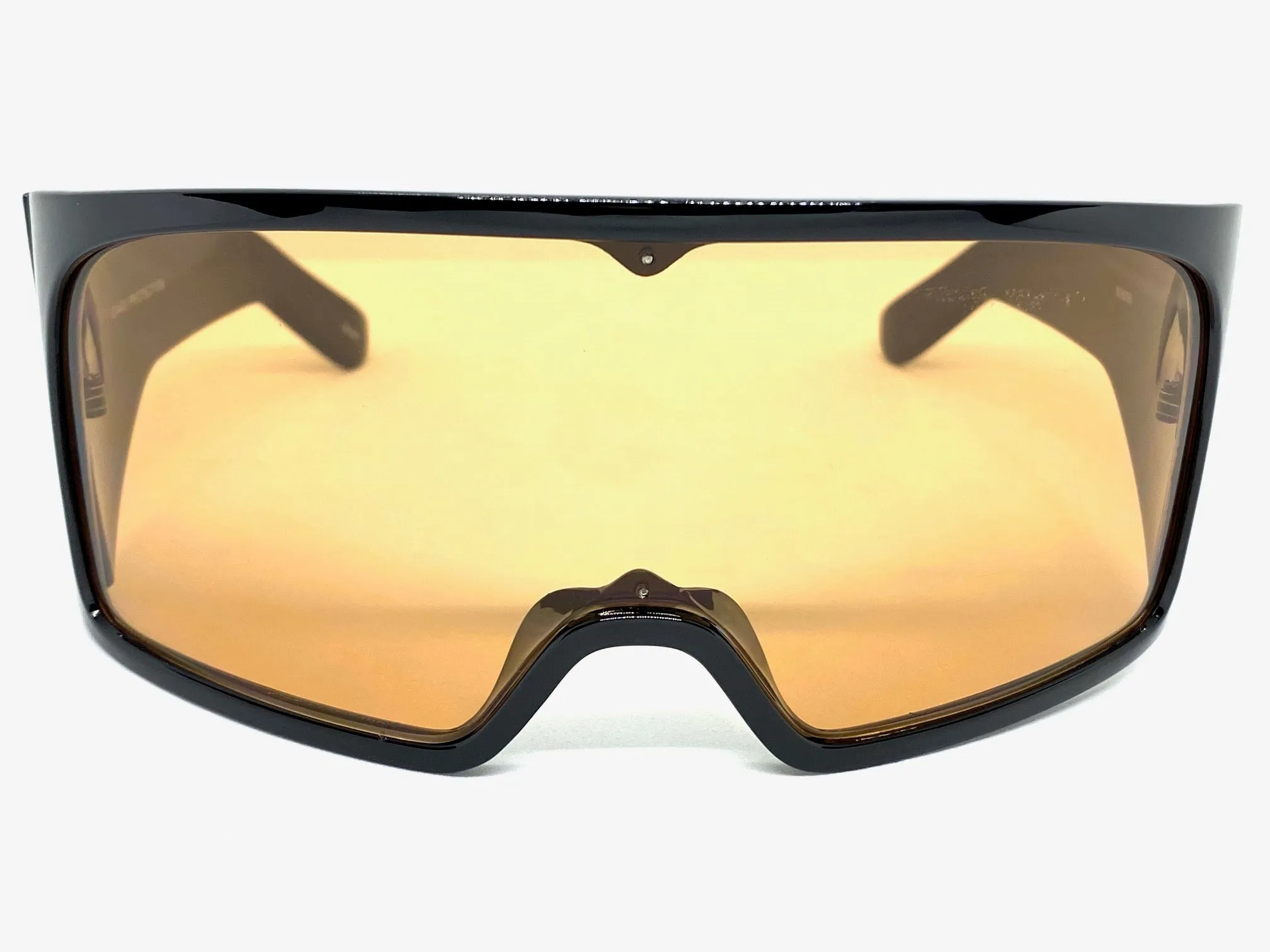Oversized Wrap Around Futuristic Modern Shield Style SUNGLASSES Huge Black Frame 80606
