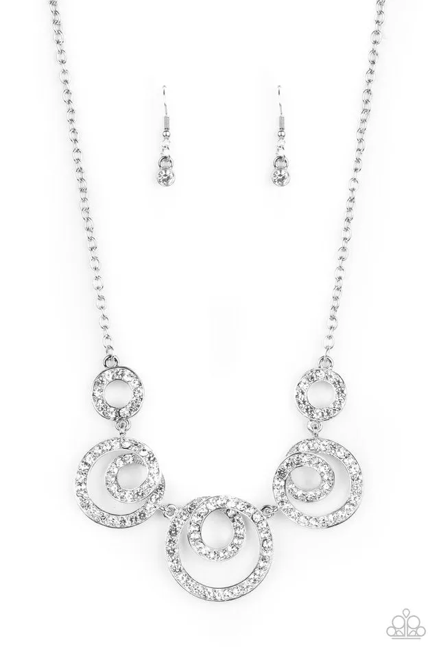 Paparazzi Necklace ~ Total Head-Turner - White