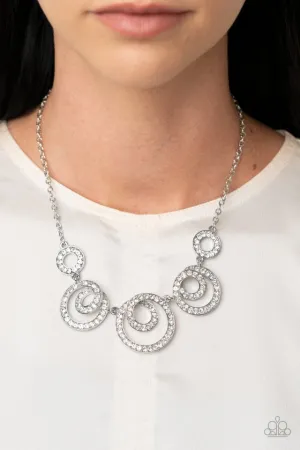 Paparazzi Necklace ~ Total Head-Turner - White