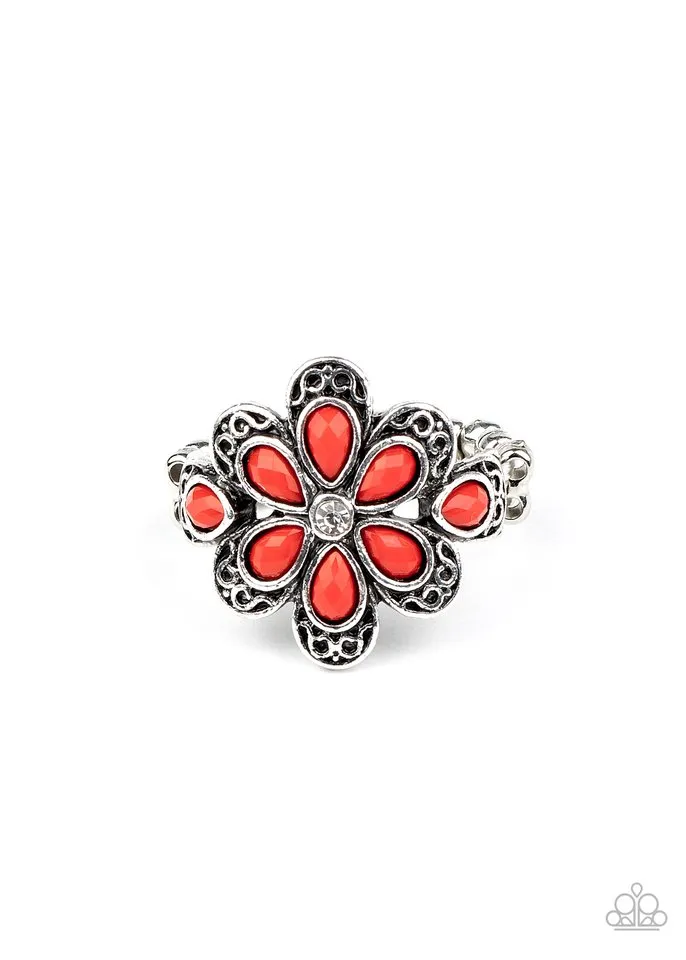 Paparazzi Ring ~ Fruity Florals - Red