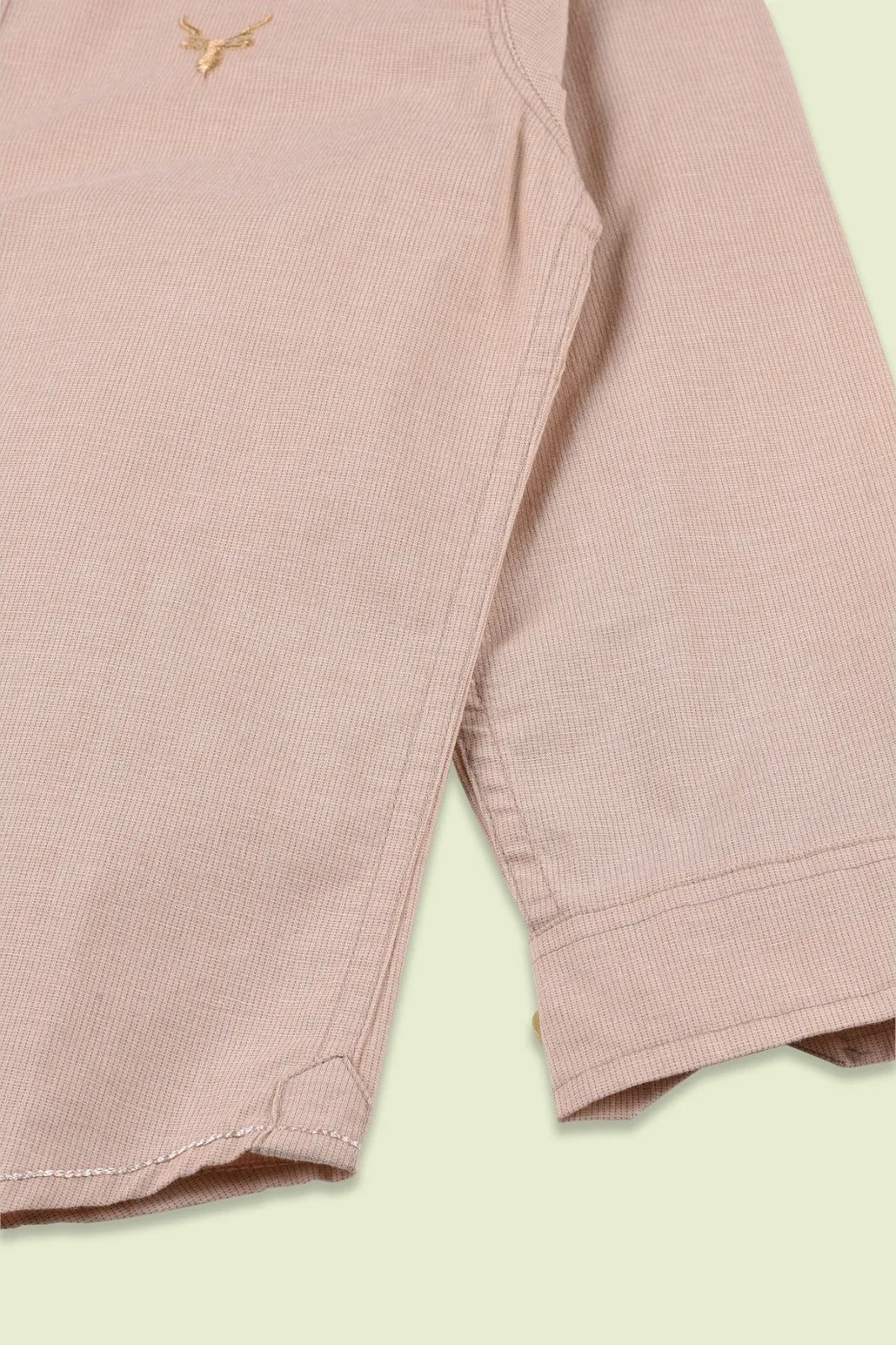 Peach Plain Shirt  for Boys