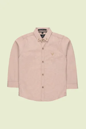 Peach Plain Shirt  for Boys