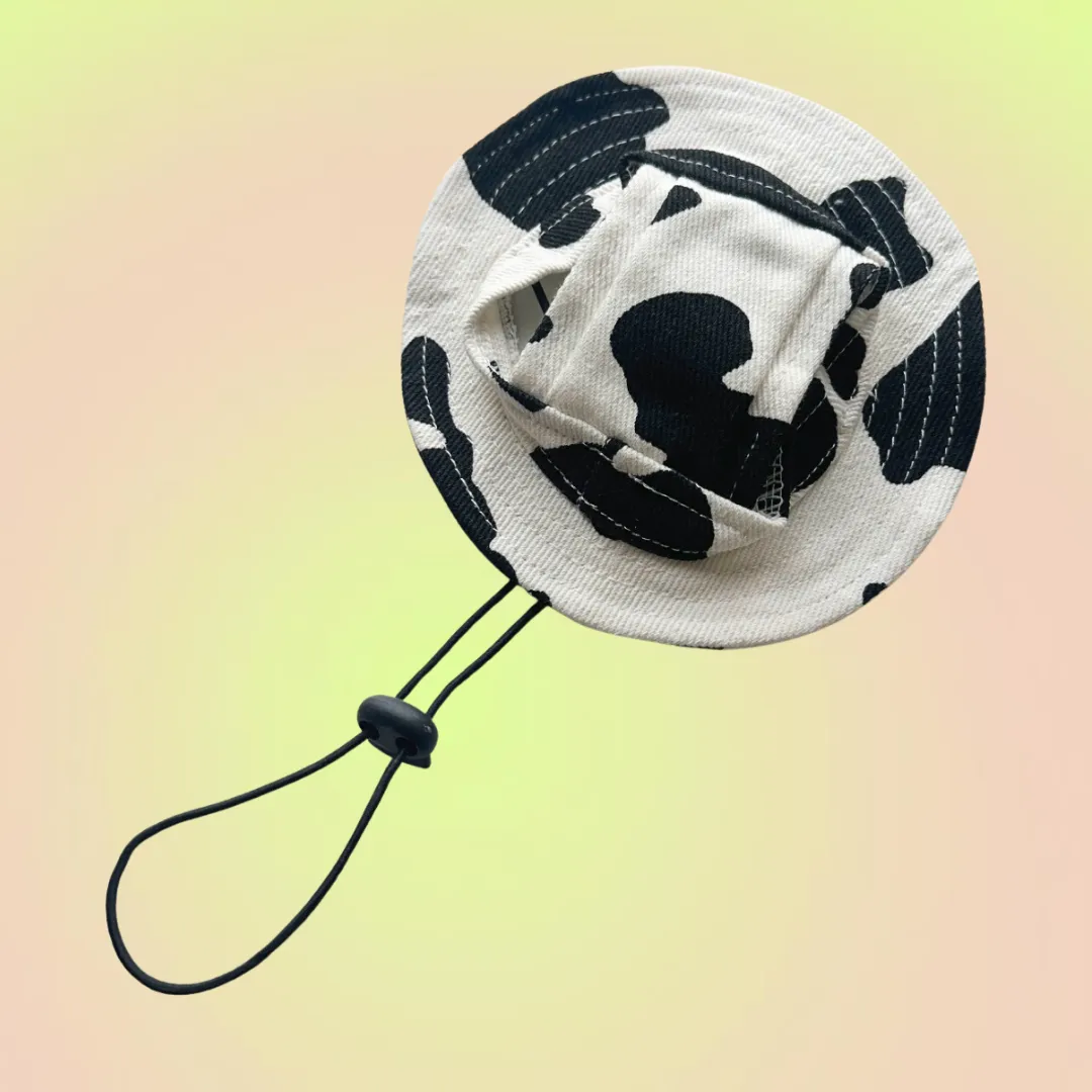 Pet Adjustable Outdoor Sun Hat with Ear Holes for Cats and Dogs