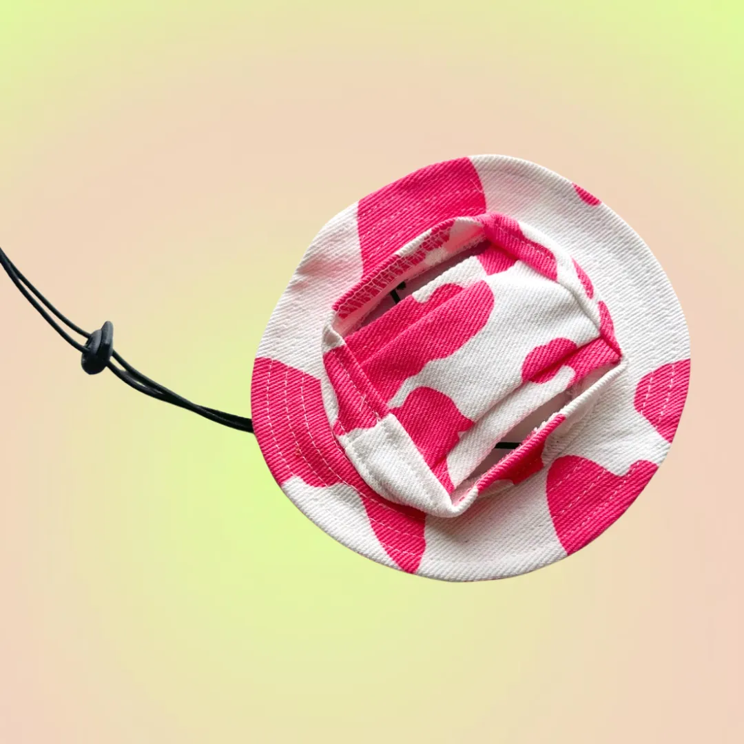Pet Adjustable Outdoor Sun Hat with Ear Holes for Cats and Dogs