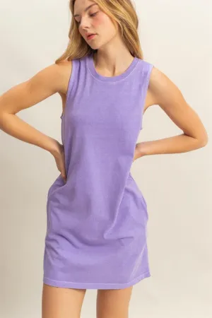 Peter Sleeveless Pocket Dress- Wisteria