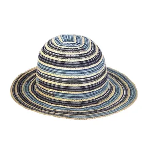 Petite Multi Tone Ribbon Hat with Chin Strap - Sunny Dayz™
