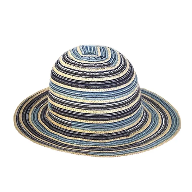 Petite Multi Tone Ribbon Hat with Chin Strap - Sunny Dayz™