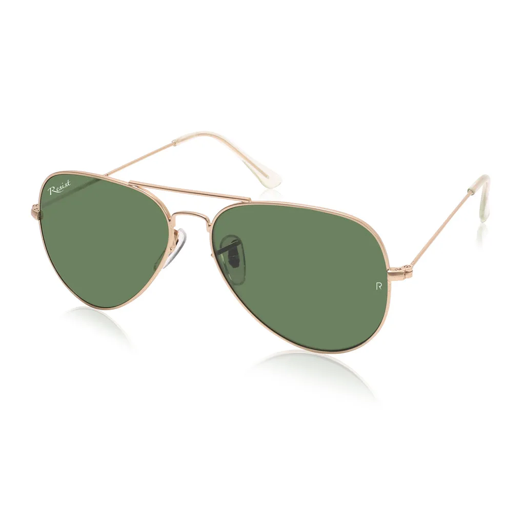 Pilot Green Sunglasses