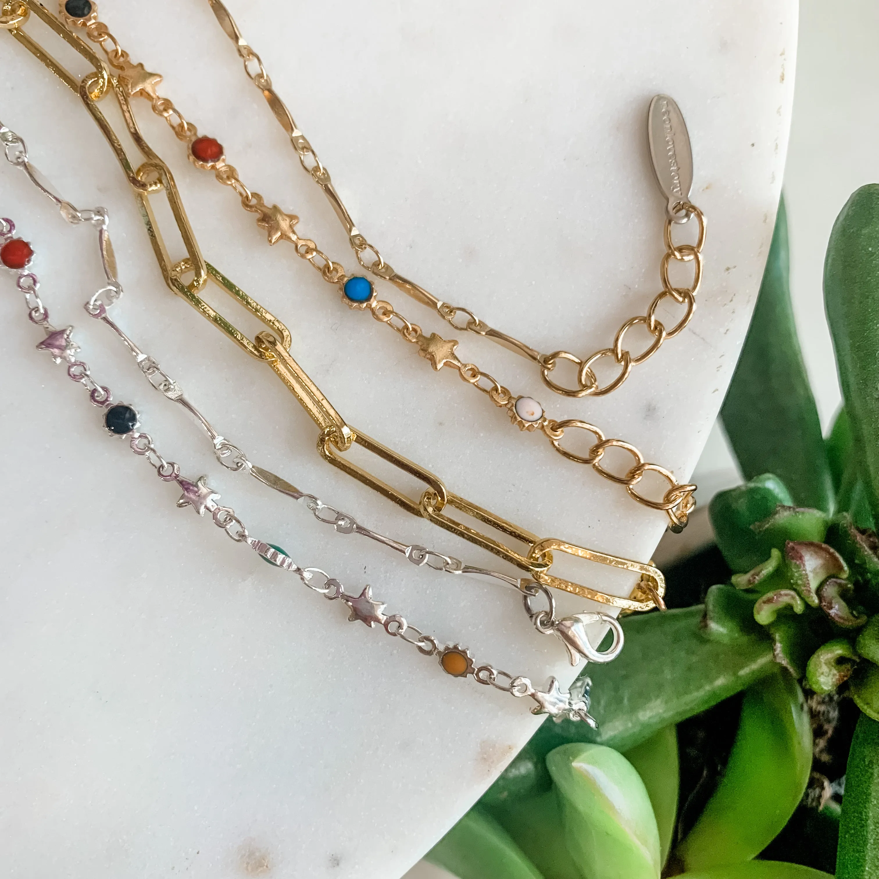 Pink Skies Ahead Dainty Summer Anklet