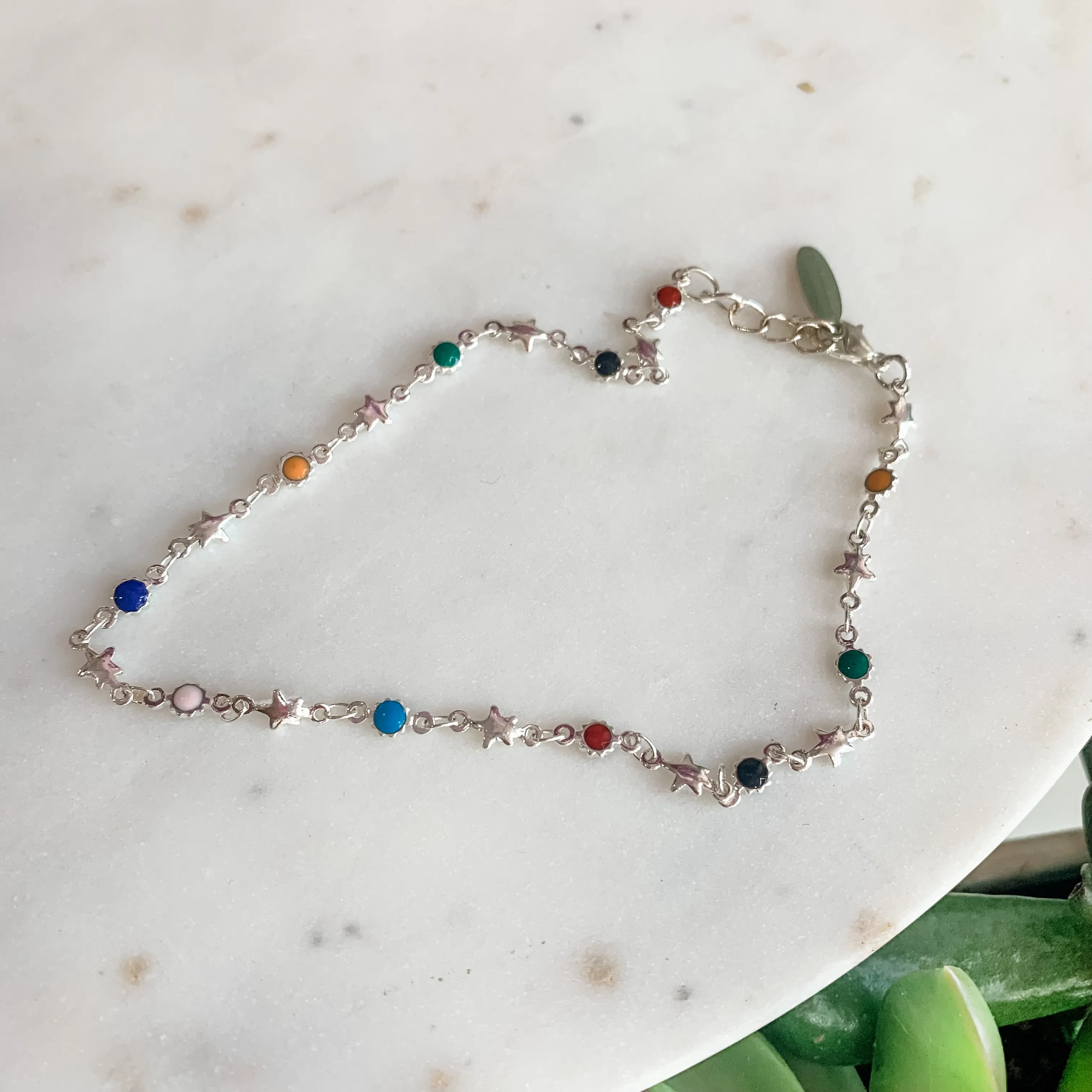 Pink Skies Ahead Dainty Summer Anklet