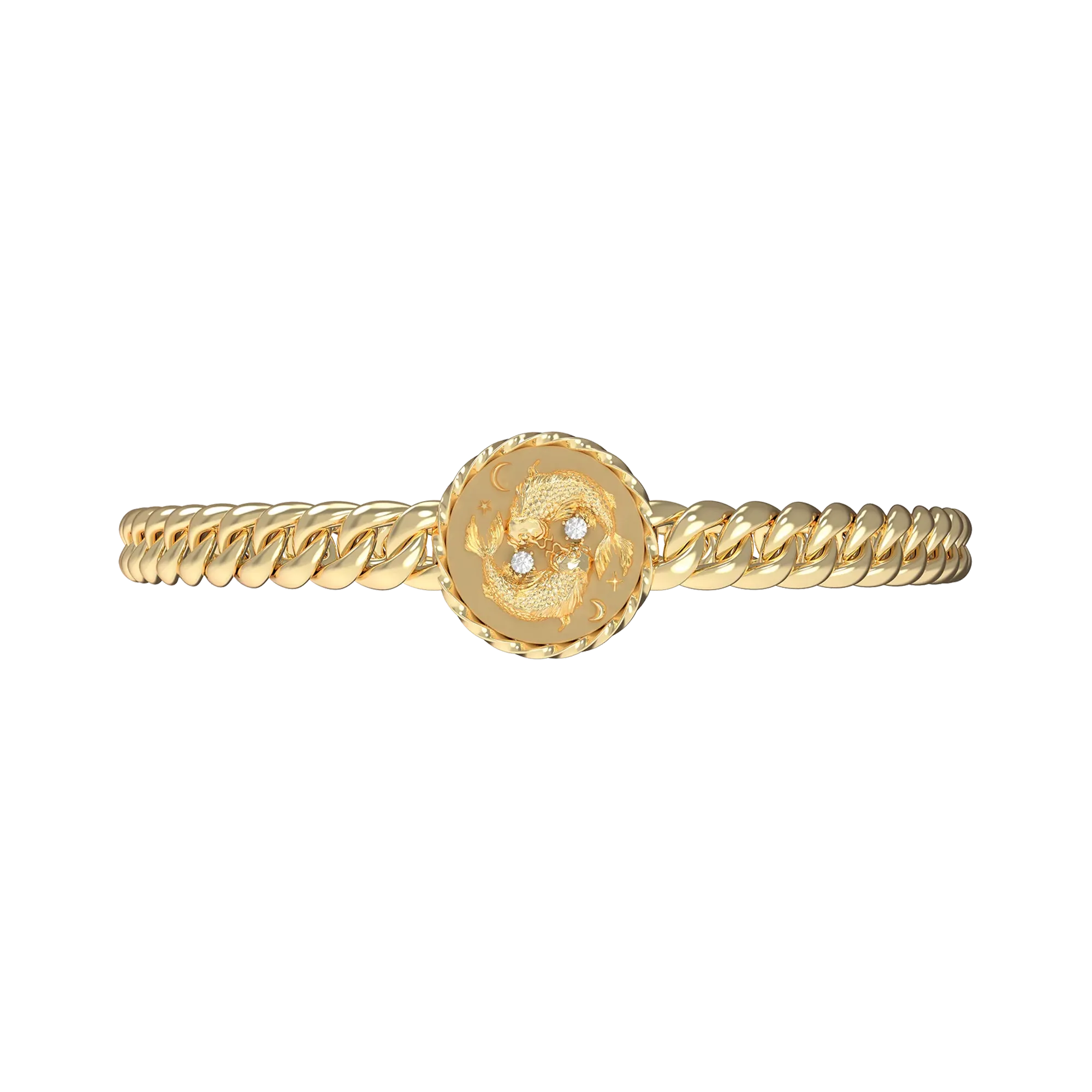 Pisces Amulet Cuban Bracelet
