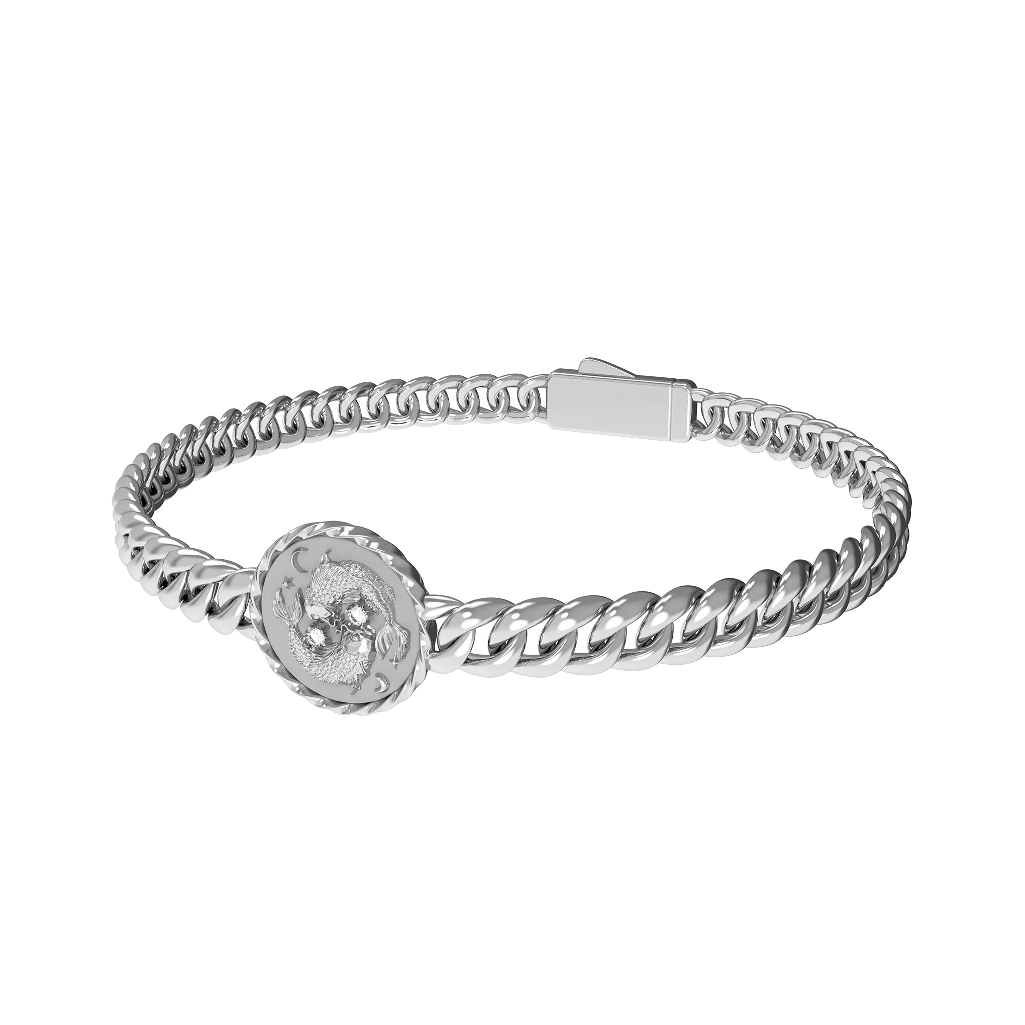 Pisces Amulet Cuban Bracelet
