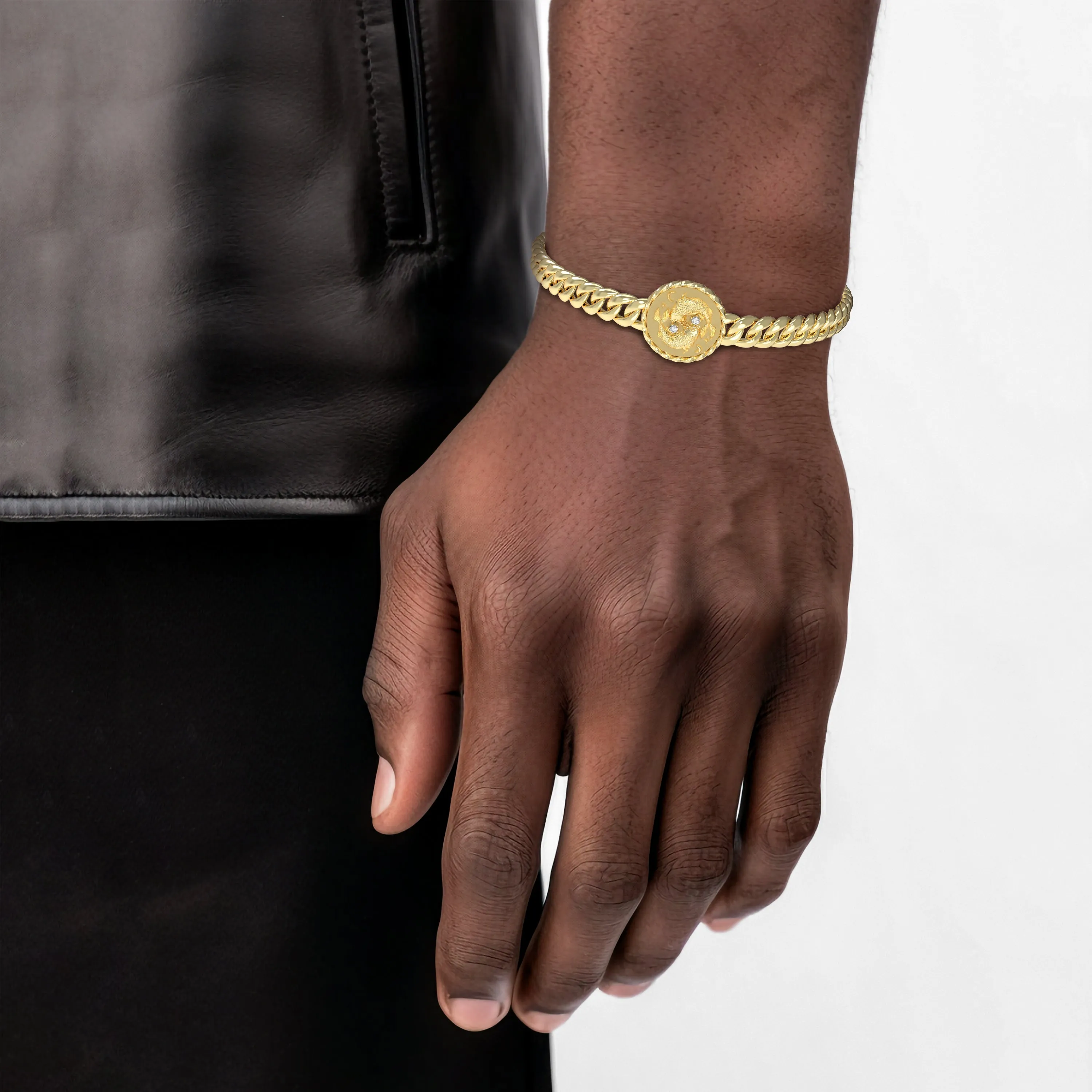 Pisces Amulet Cuban Bracelet