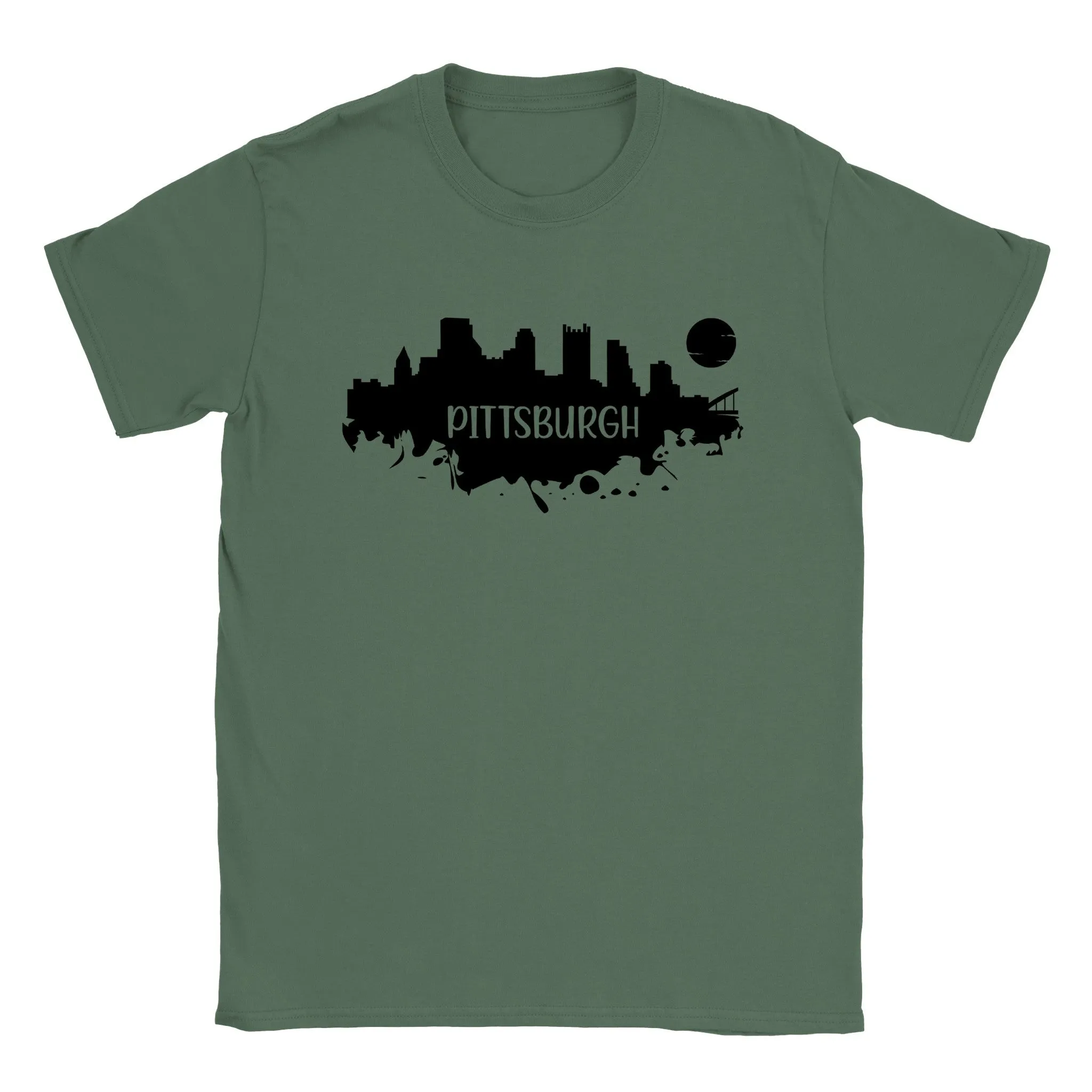 Pittsburgh Skyline Silhouette - Classic Unisex Crewneck T-shirt