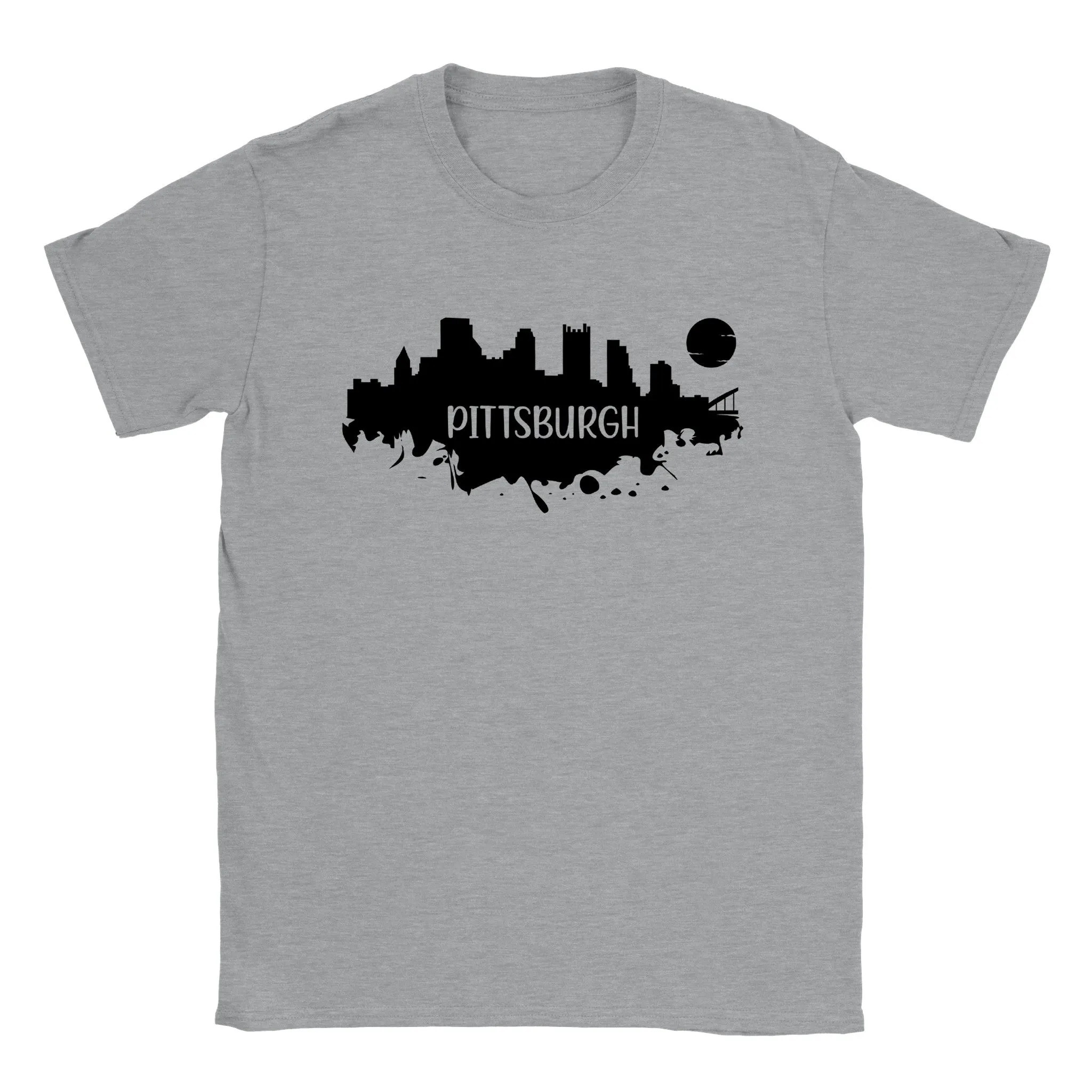 Pittsburgh Skyline Silhouette - Classic Unisex Crewneck T-shirt