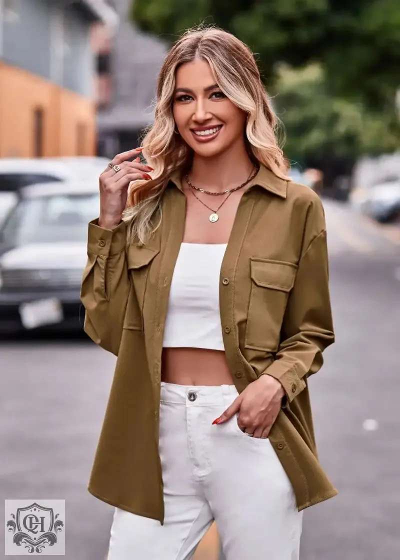 Pocketed Long Sleeve Shirt