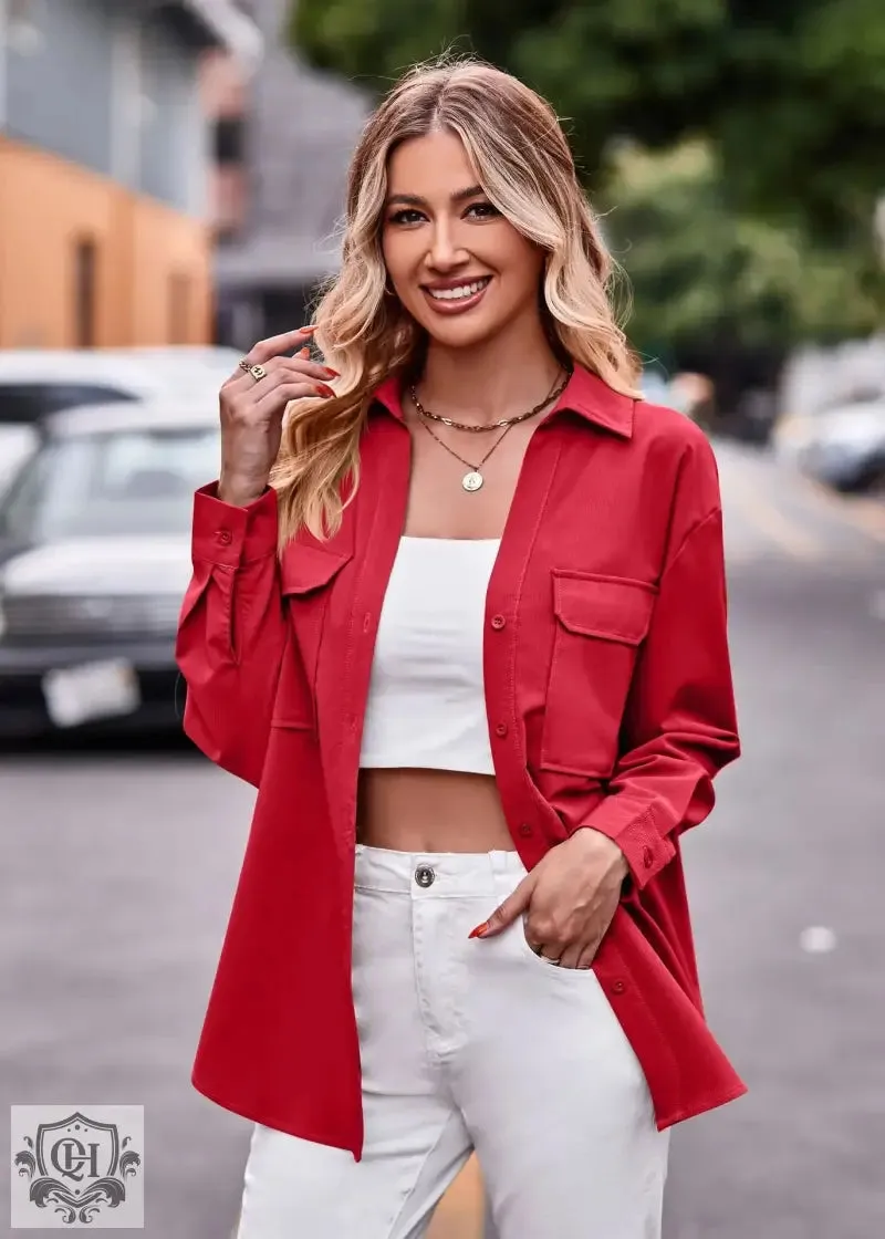 Pocketed Long Sleeve Shirt
