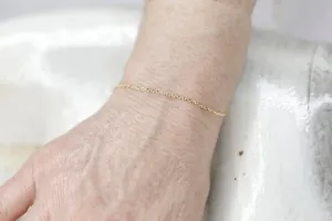 Poet and the Bench Jewelry / Permanent Jewelry / Bracelet / Together Diamond Cut Cable Chain