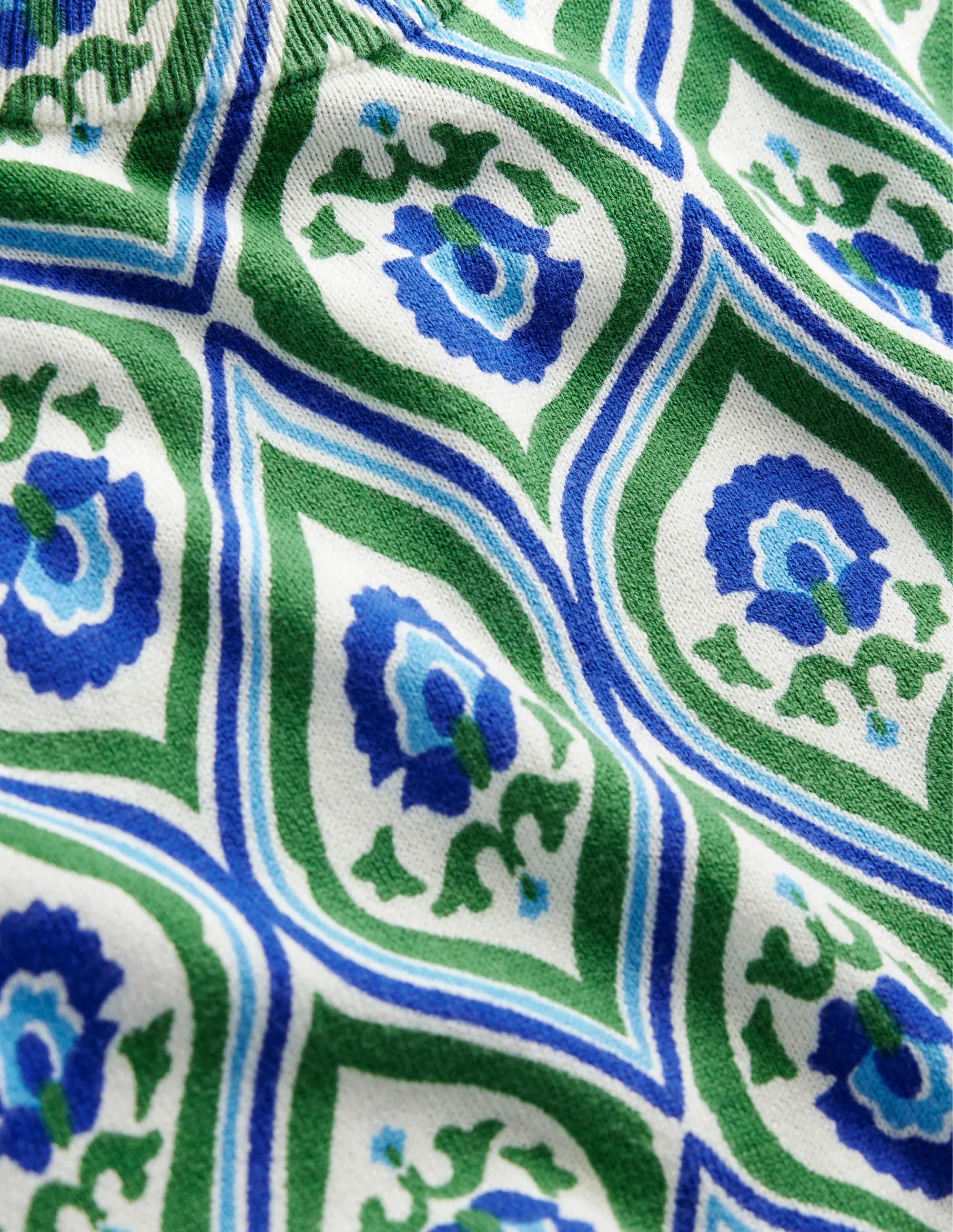 Printed High Neck Jumper-Rolling Hills, Geo Cascade