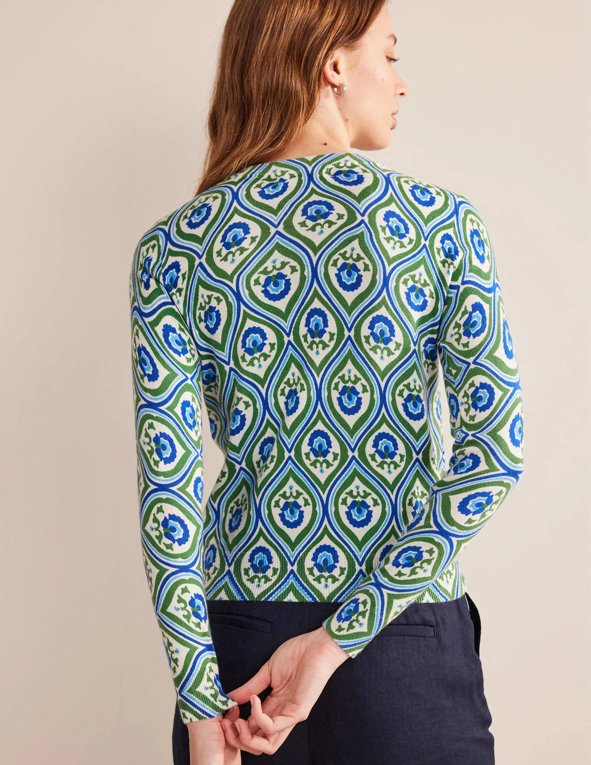 Printed High Neck Jumper-Rolling Hills, Geo Cascade