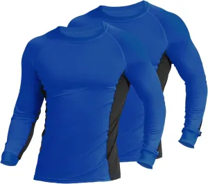 ProtectX 2 Pack Men's Long Sleeve Sun Protection Shirts Quick Dry UPF 50  Athletic Shirt for Workout Hiking Fishing