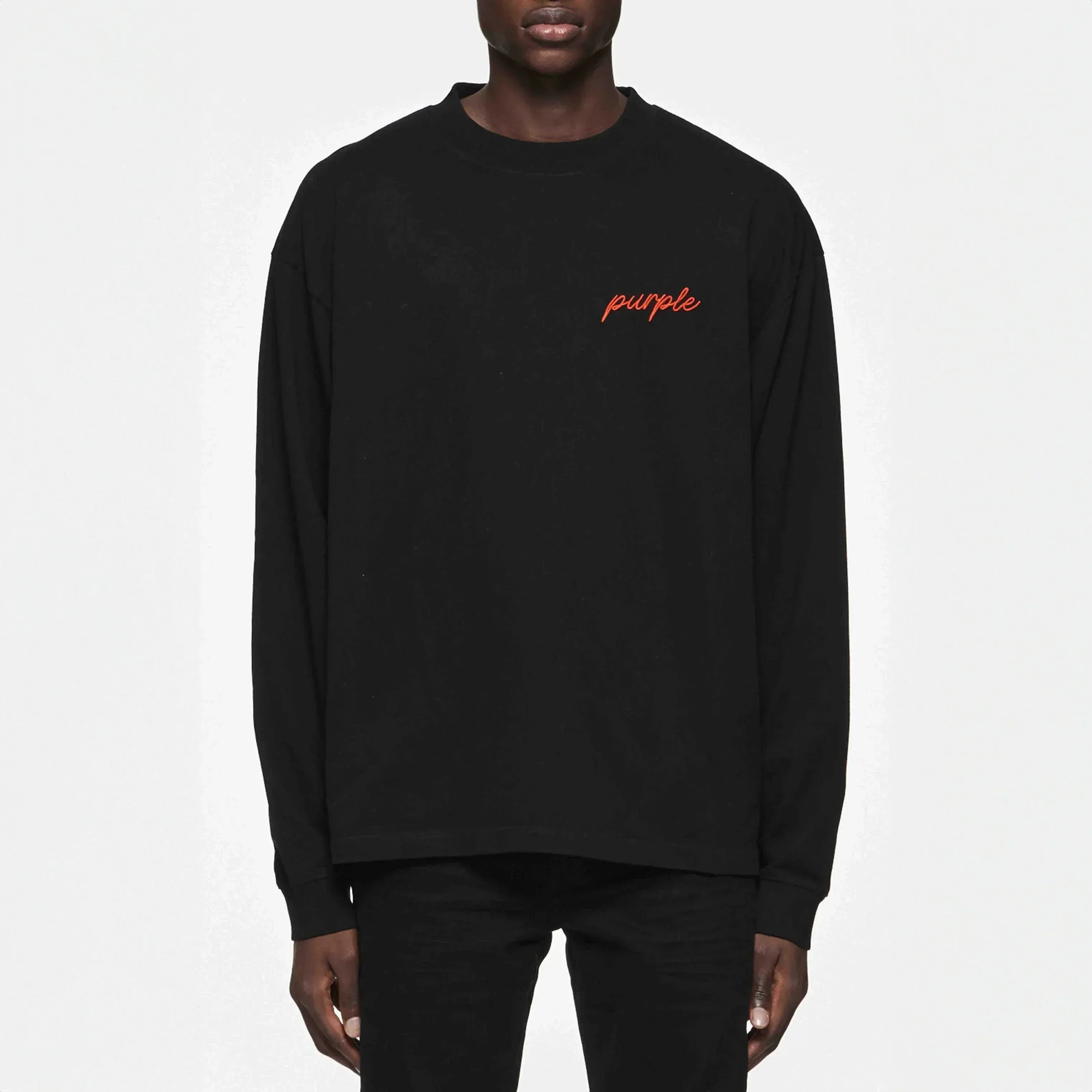 Purple Brand Script Oversized Long Sleeve T-Shirt