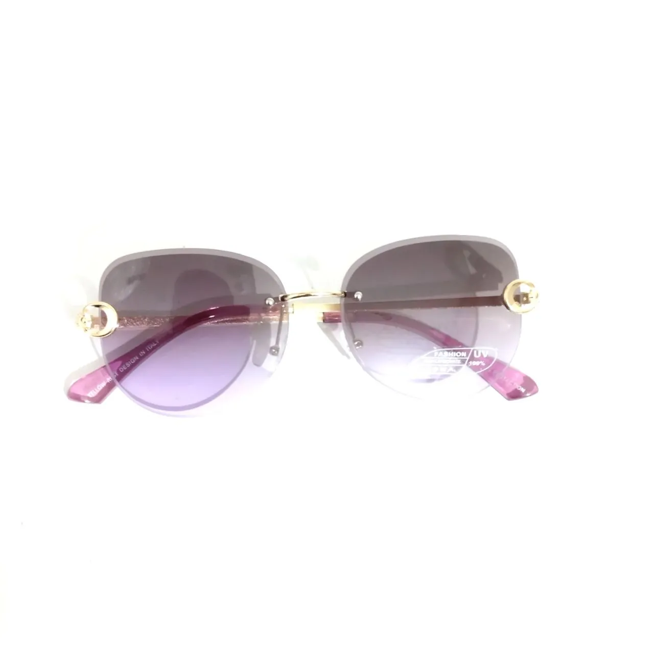 Purple Rimless Sunglasses for Women