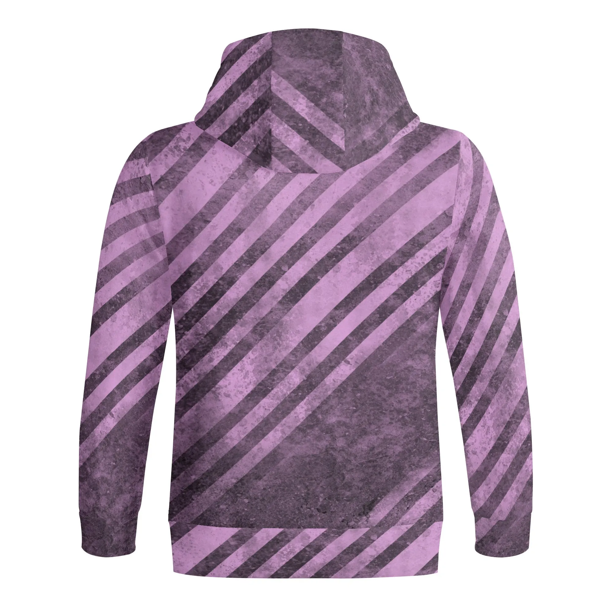 Purple Stripes Full Zipper Turtleneck Hoodie