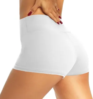 QGGQDD Workout Biker Shorts for Women - 3"/5"/8" High Waisted Tummy Control Spandex Booty Shorts for Gym Yoga Volleyball