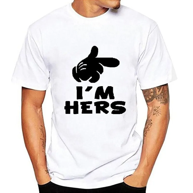 "Love Bond Duo: 'I'm His' & 'She's Mine' Matching Couple T-Shirts