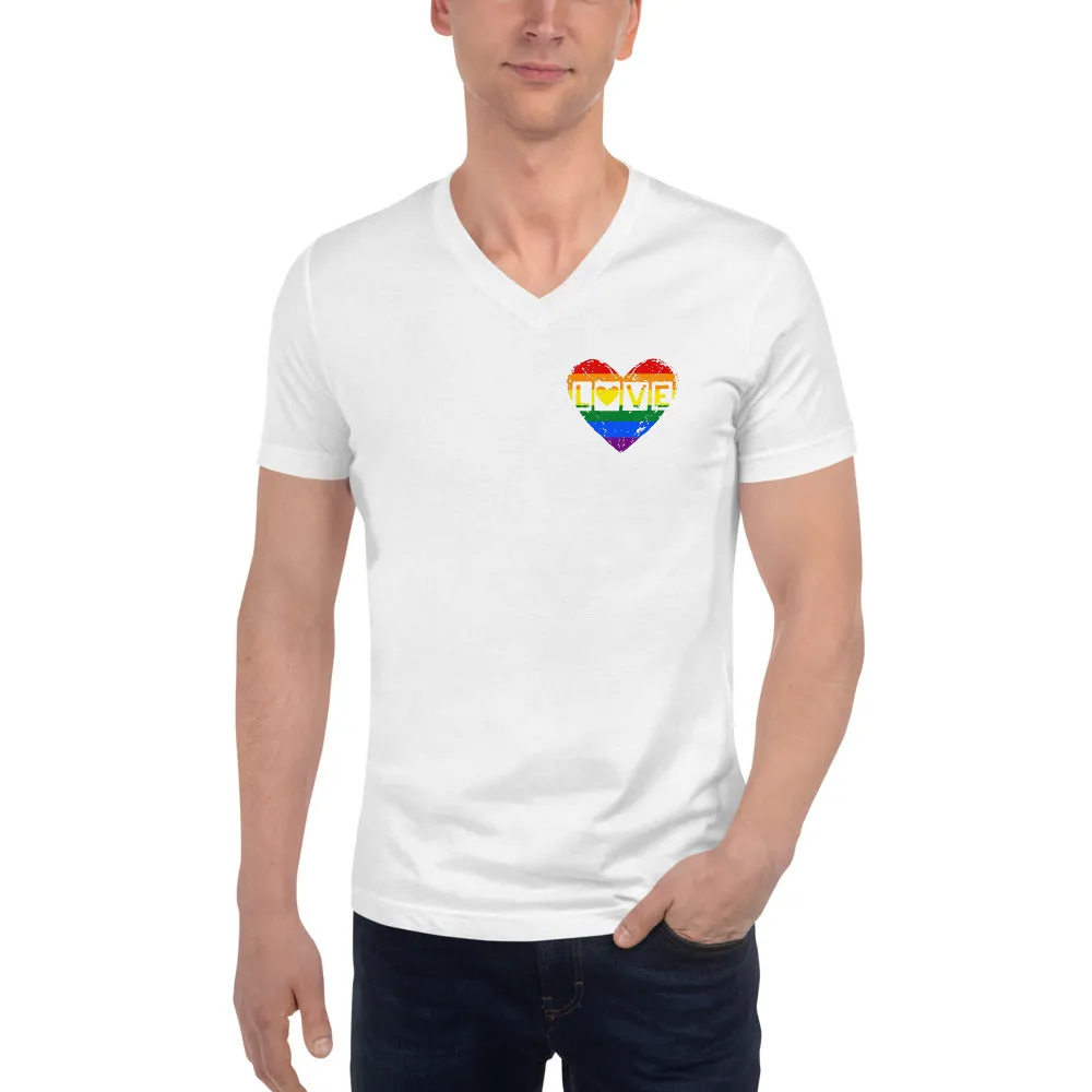 "RAINBOW LOVE" V-NECK TEE