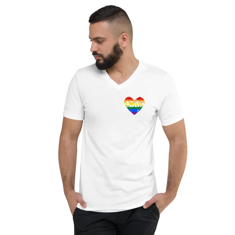"RAINBOW LOVE" V-NECK TEE