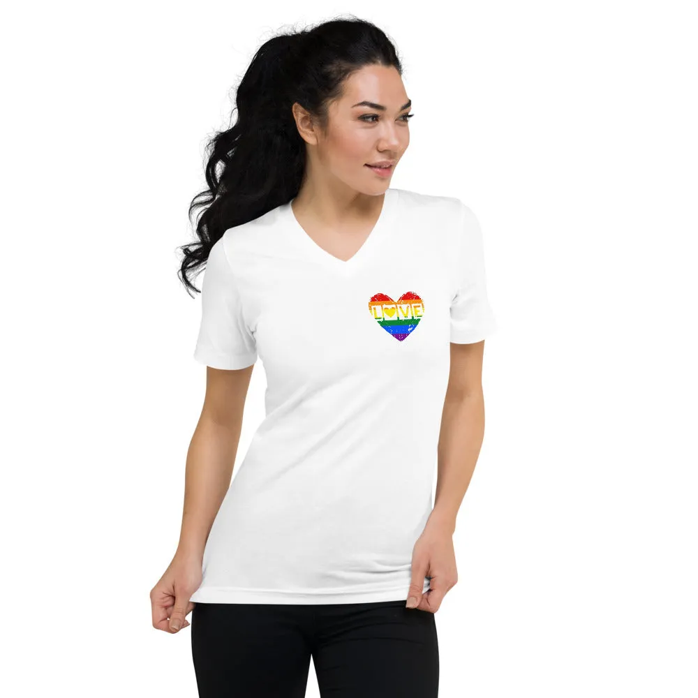 "RAINBOW LOVE" V-NECK TEE
